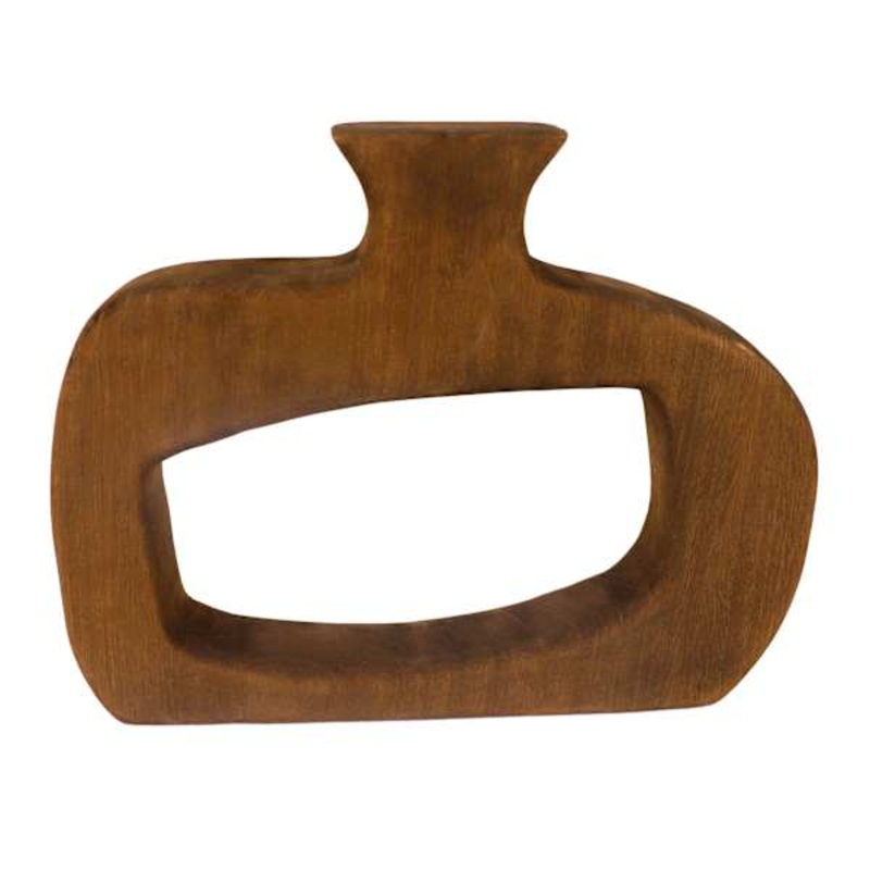 Brown Wood Decor Figurine, 13×10