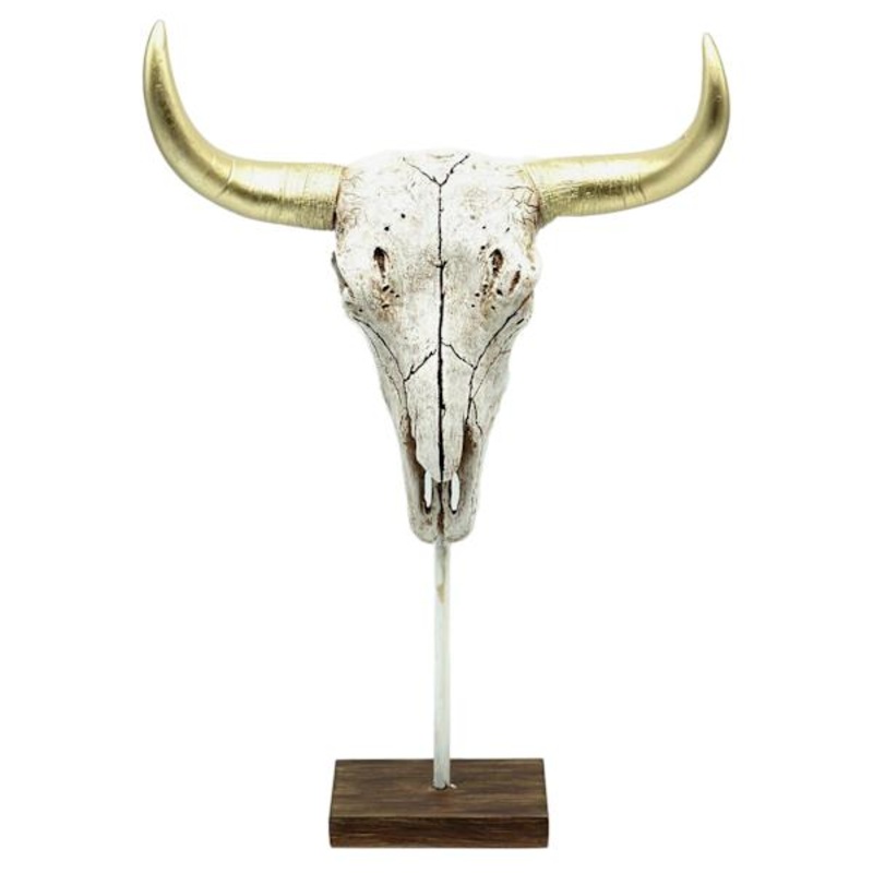 Cow Skull Figurine, 18.5″
