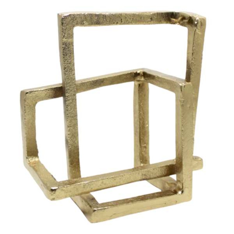 Crosby St. Gold Rectangle Deco Sculpture, 8″