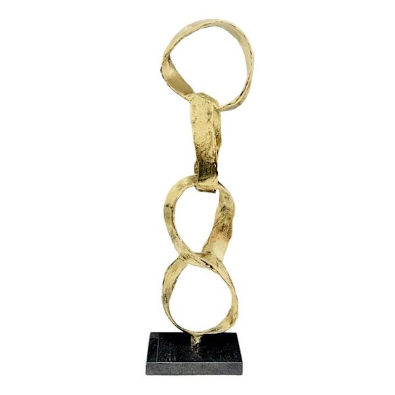 Crosby St. Gold Standing Links Pedestal Decor, 25″
