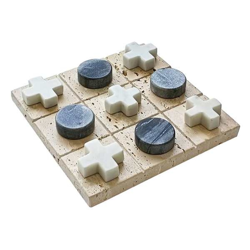 Decorative Marble Tic Tac Toe, 6.5″