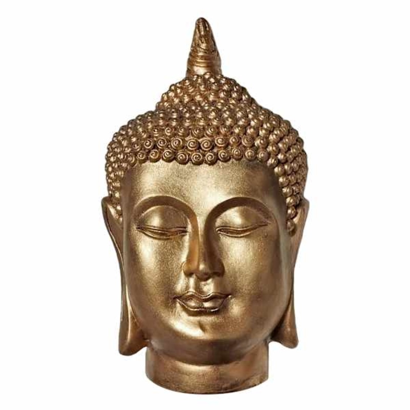 Found & Fable Gold Buddha Head Figurine, 13″