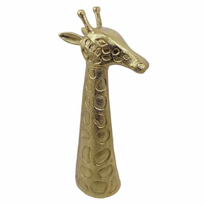 Gold Aluminum Giraffe, 14″