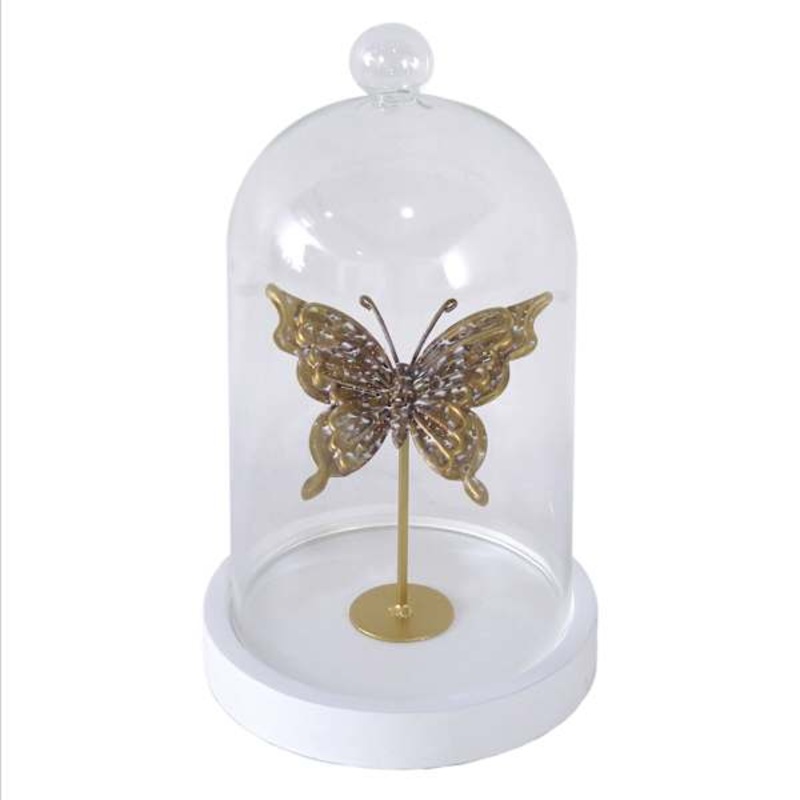 Gold Butterfly Stand Decor, 10.5″