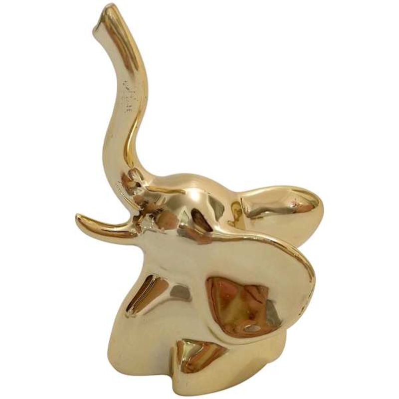 Gold Ceramic Elephant, 3.5″
