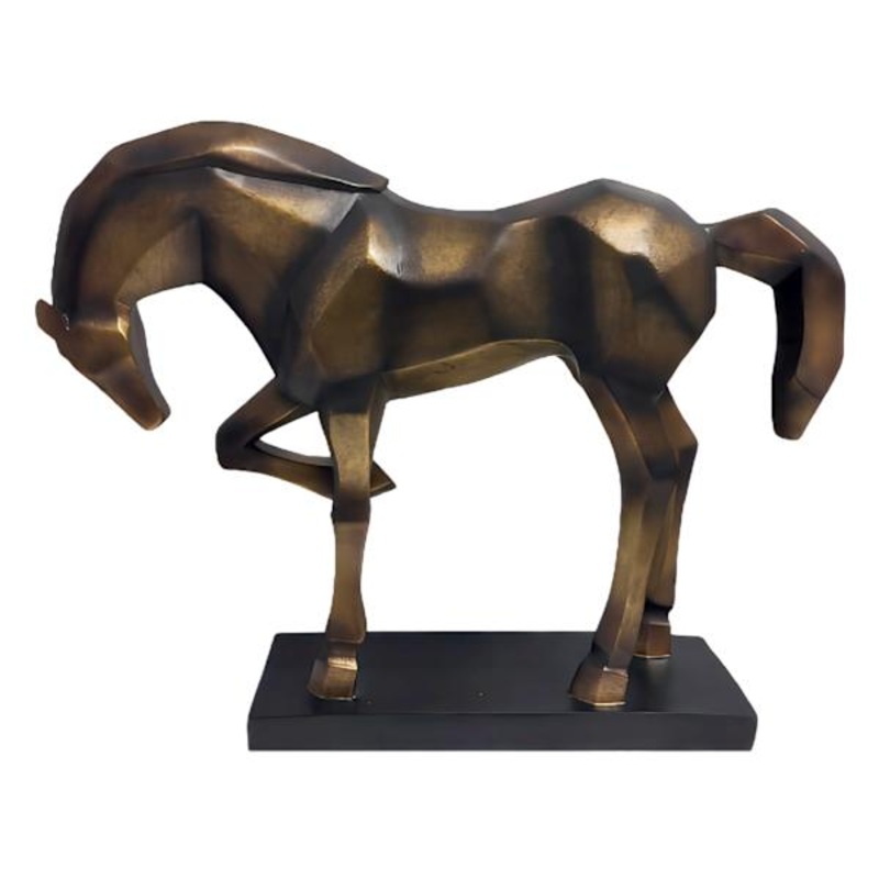 Gold Horse Figurine, 18″