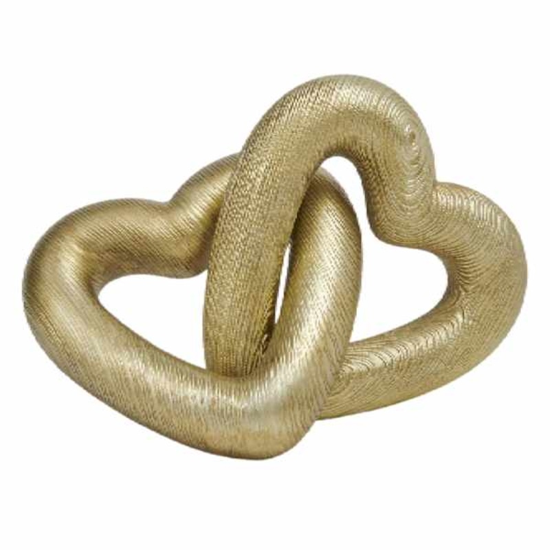 Gold Interlocking Heart, 9.8″