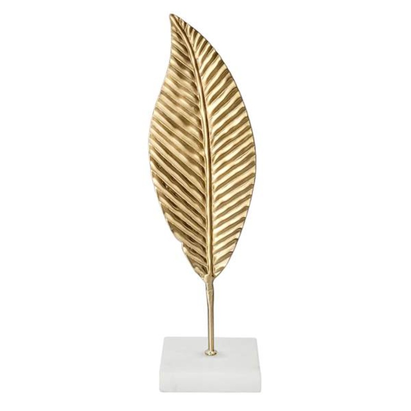 Gold Leaf Pedestal Decor, 11″