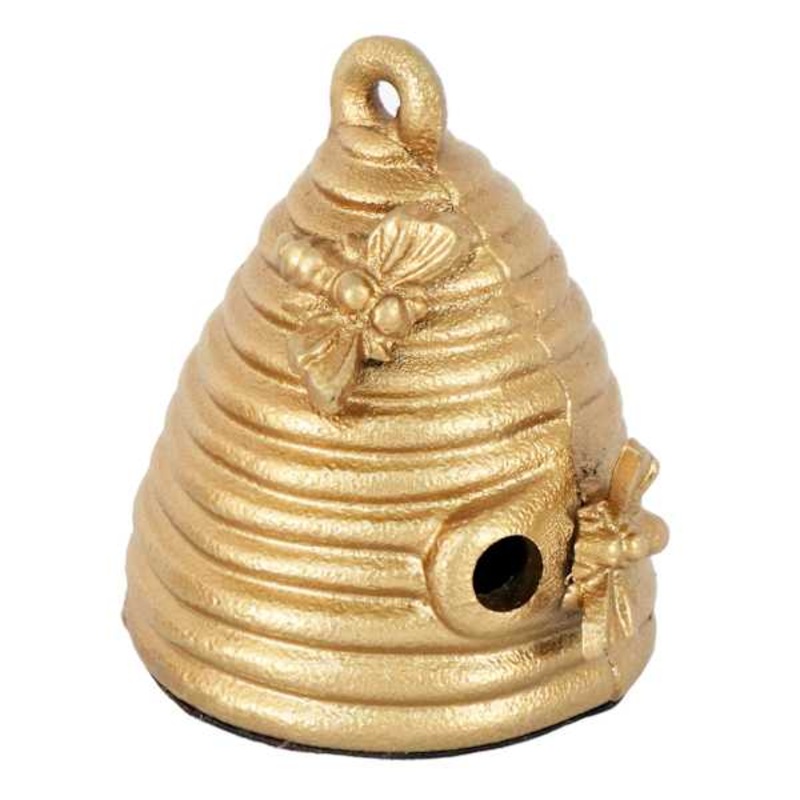 Gold Metal Beehive Figurine, 4.8″