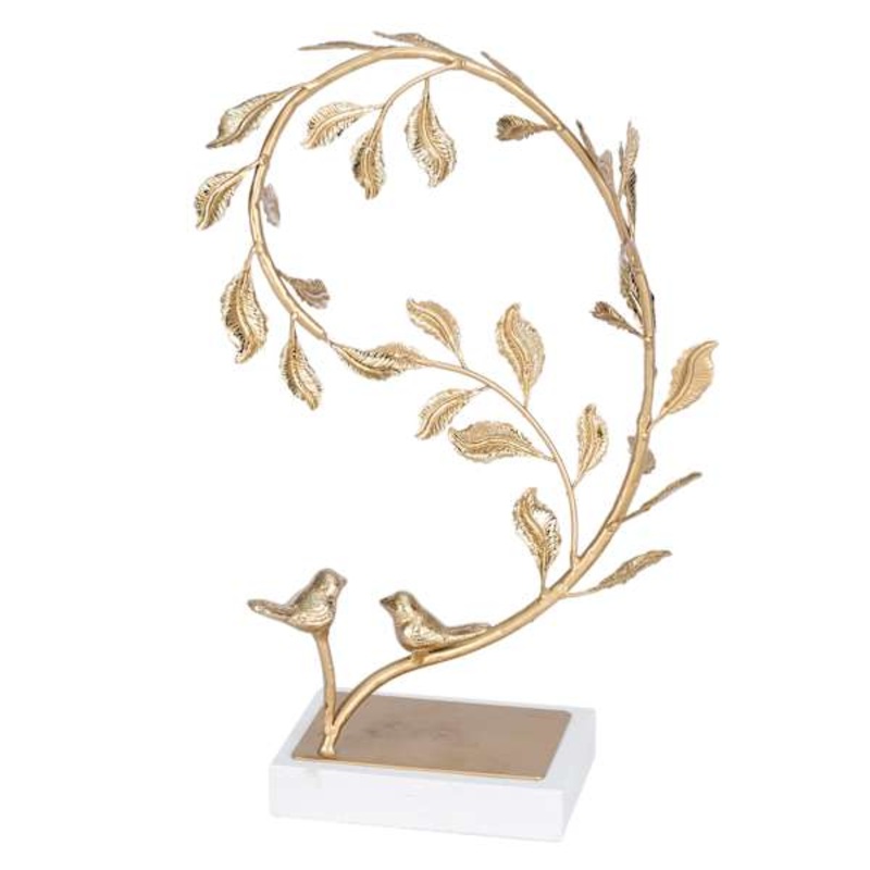 Gold Metal Leaves Decor, 16″