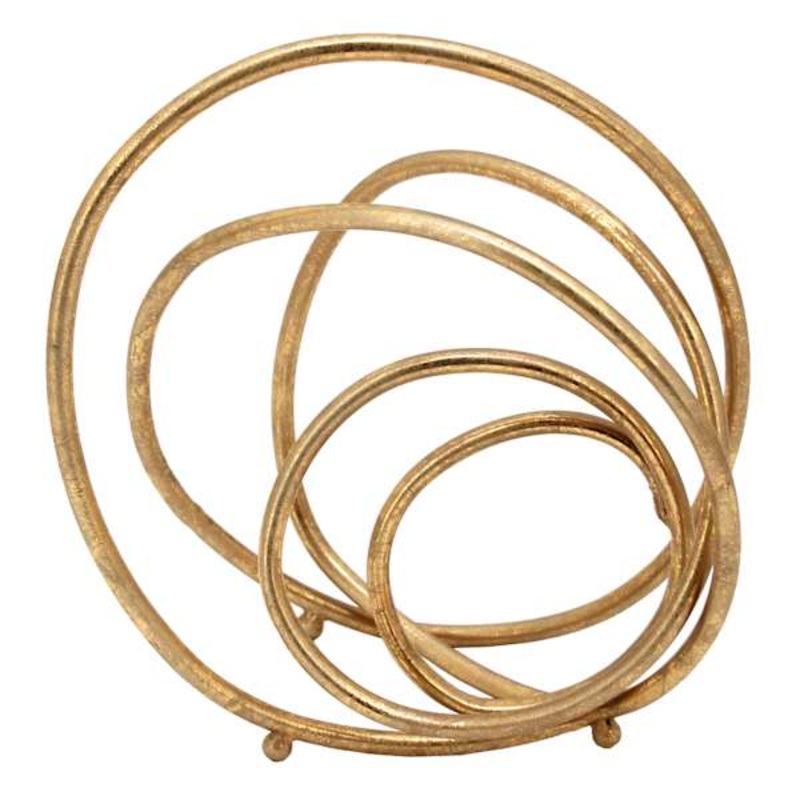 Gold Metal Rings Table Decor, 10″