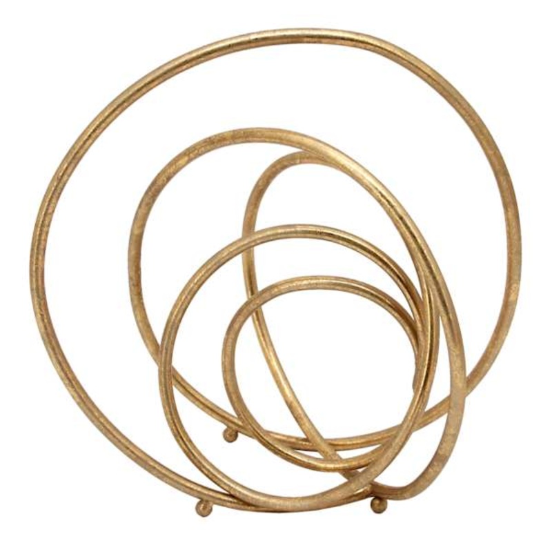 Gold Metal Spiral Ring Decor, 11″