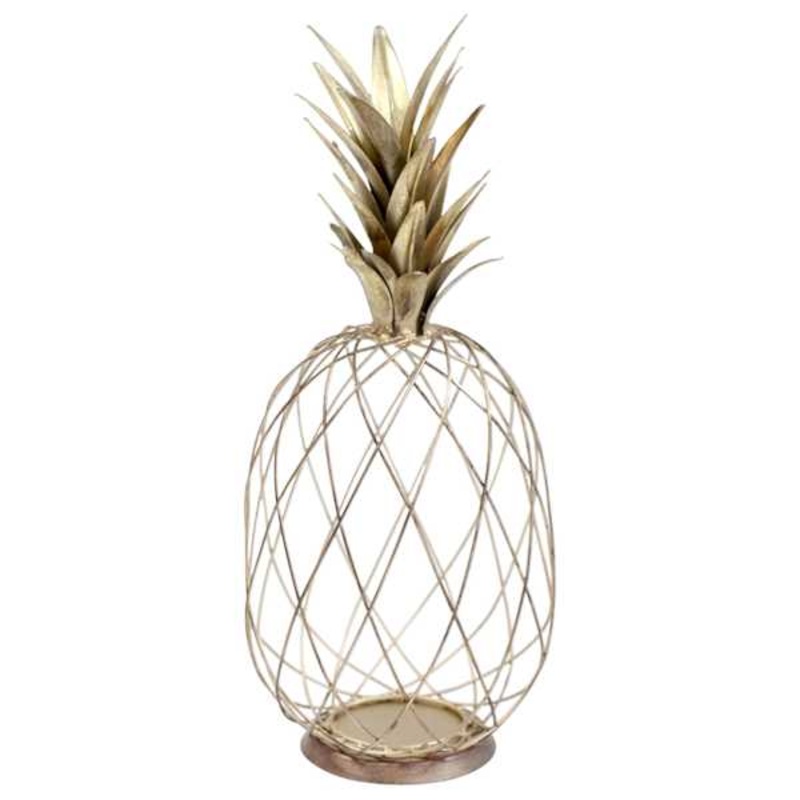 Gold Metal Wire Pineapple, 19″