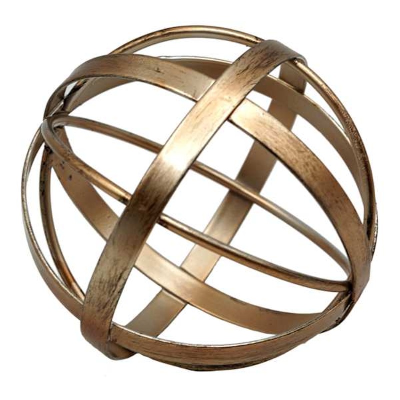 Gold Orb Decor, 5″