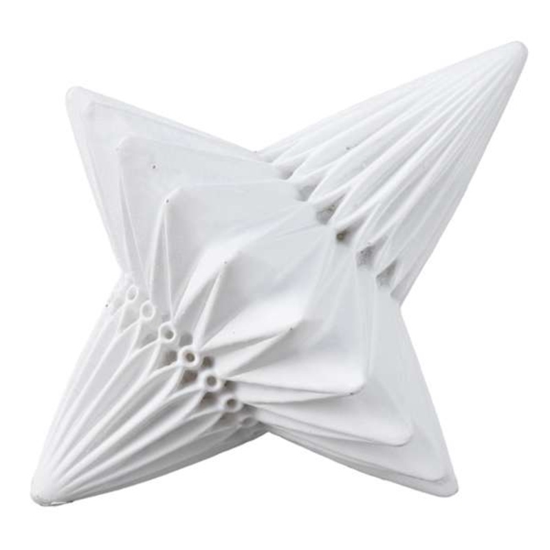 White Origami Design Figurine, 5″