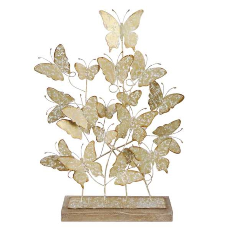 Gold Metal Butterflies Decor, 22″