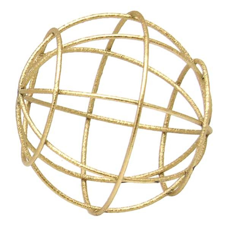 Gold Wire Decorative Sphere, 4.7″