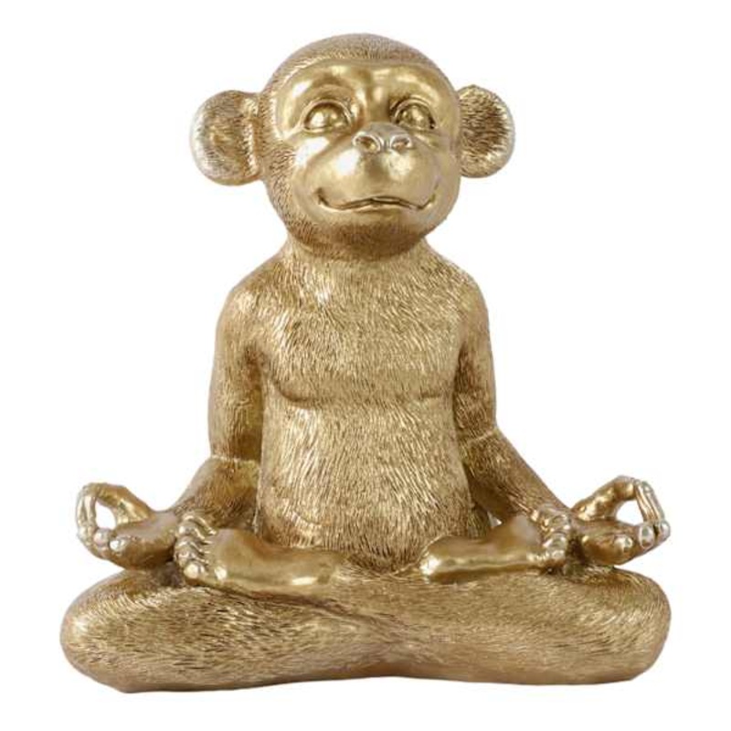 Gold Yogi Monkey, 6″