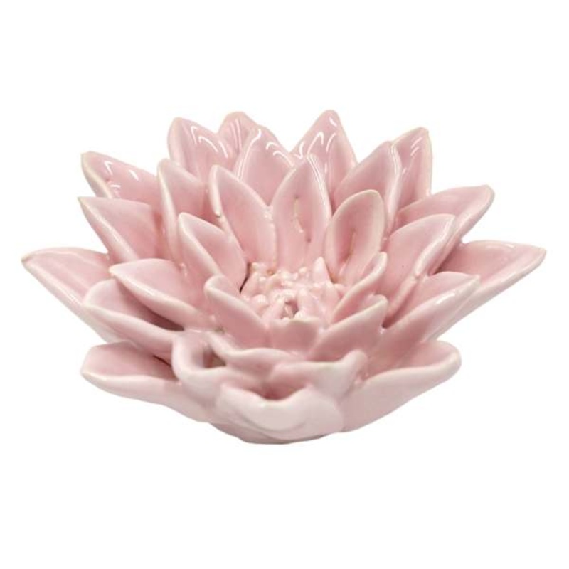 Grace Mitchell Pink Ceramic Flower Decor, 4″