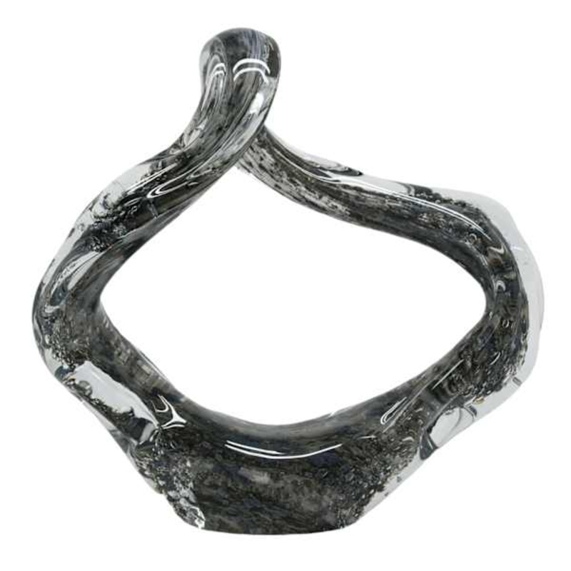 Grey Glass Decor, 9x6x10