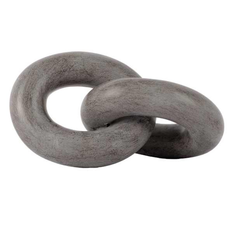 Grey Interlocking Rings Decor, 7.5″