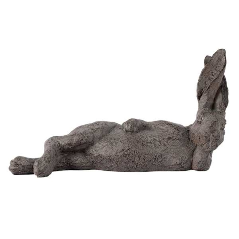 Grey Rabbit Figurine, 12″