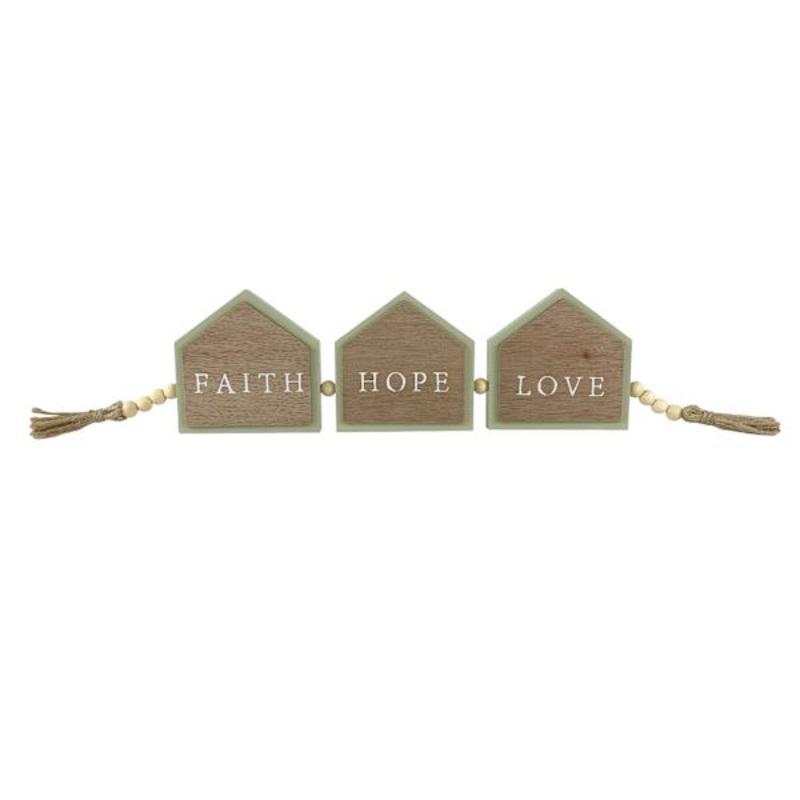 Habitat for Humanity Faith Hope Love House Beaded Chain, 24″