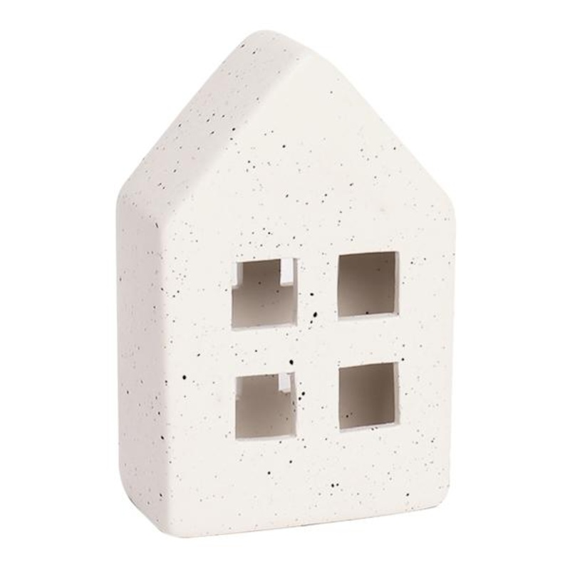 Honeybloom White Ceramic House Table Decor, 6″