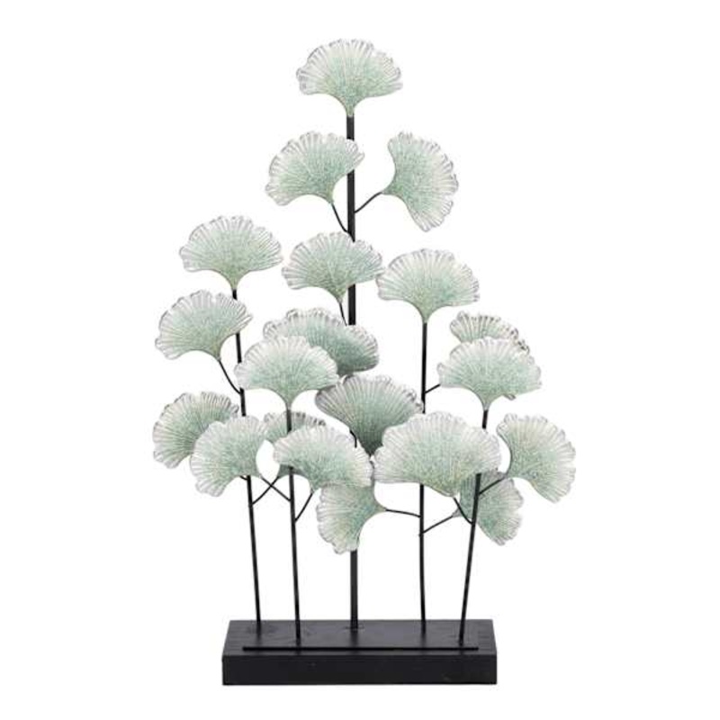 Metal Gingko Leaf Figurine, 20″