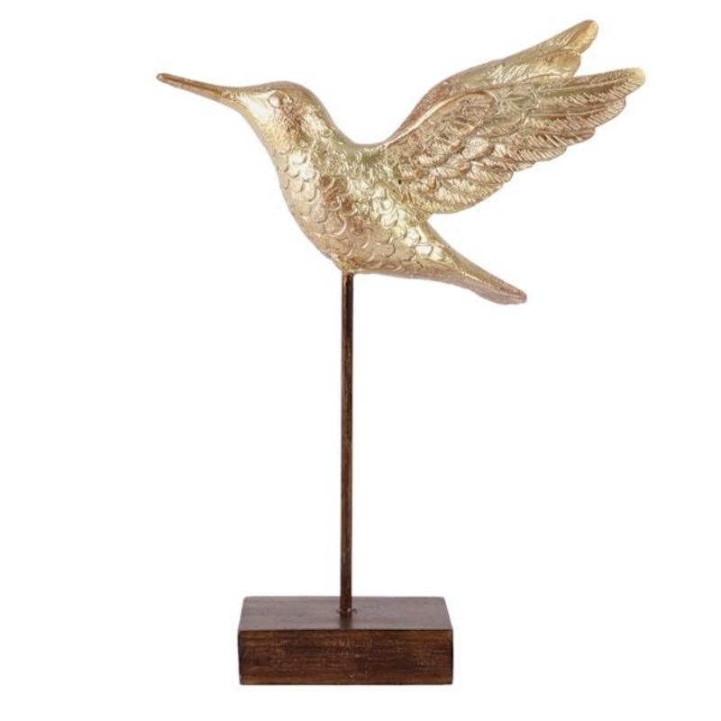 Metallic Hummingbird Figurine, 10.5″