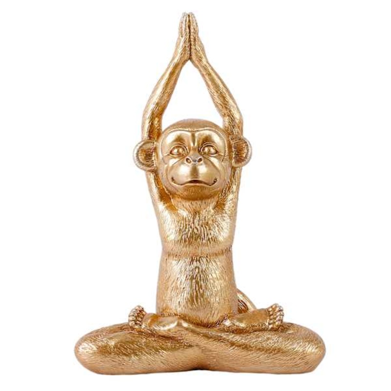 Metallic Monkey in Lotus Pose, 7″