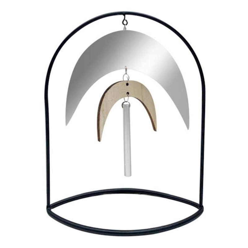 Moon Mirror Mobile Table Decor, 9″