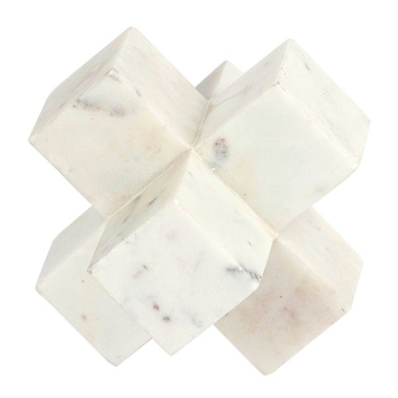 Neutral Multi-Cube Marble Decor, 5″