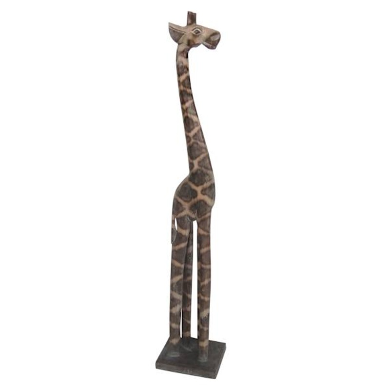 Oversized White Washed Giraffe Decor, 36″