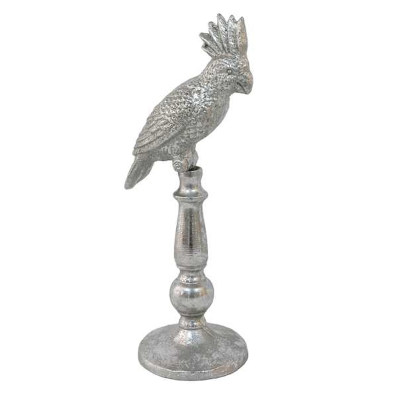 Parrot on Stand Figurine, 13.5″