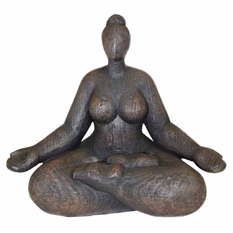 Sukhasana Female Yoga Figurine, 11″