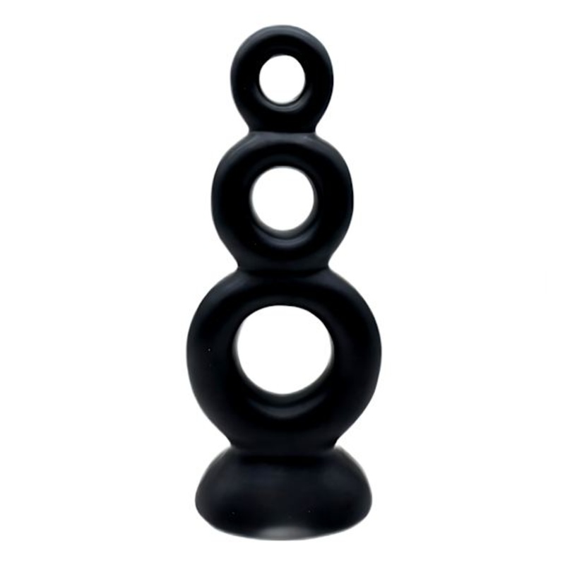 Tracey Boyd Black Abstract Ceramic Figurine, 9″