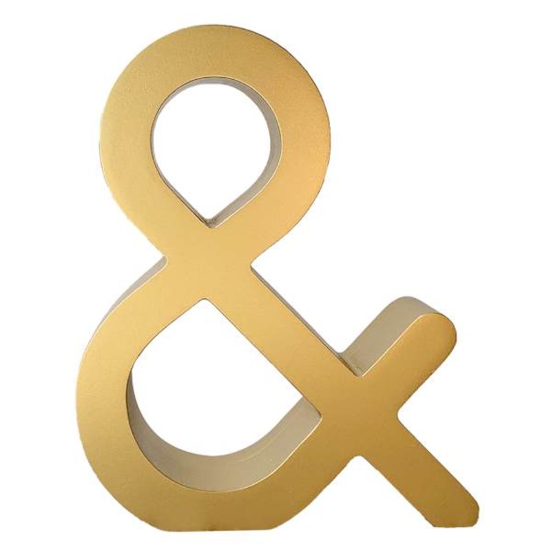 4″ Gold Monogram Ampersand