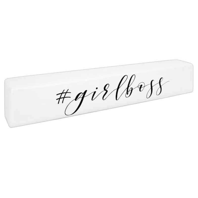 #Girl Boss Ceramic Block Sign, 12×2