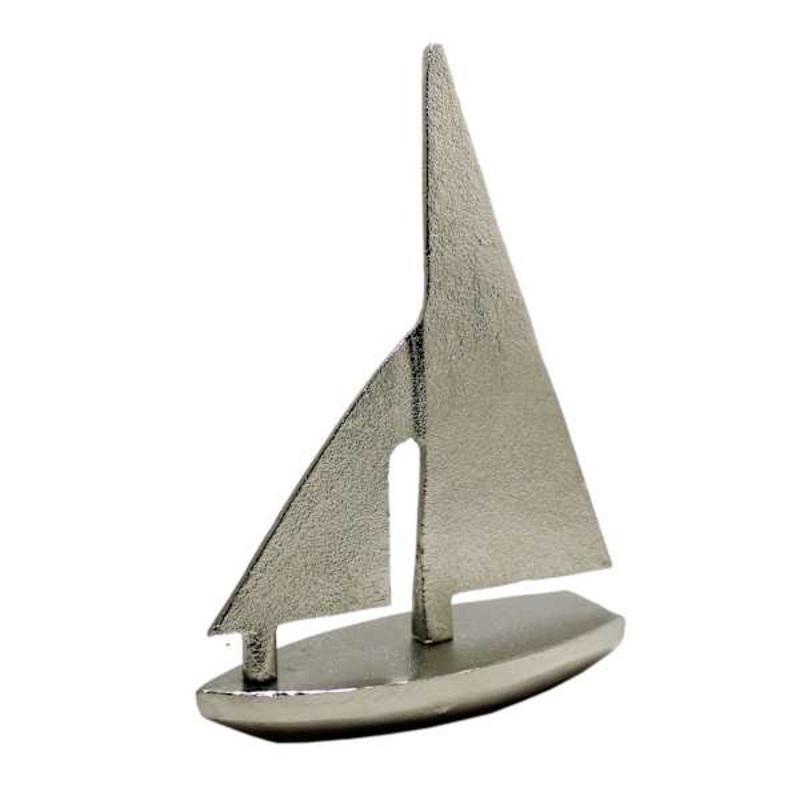 Metallic Sailboat Figurine, 10″