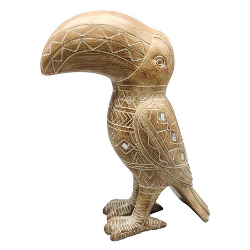 Tracey Boyd Carved Toucan Figurine, 10″