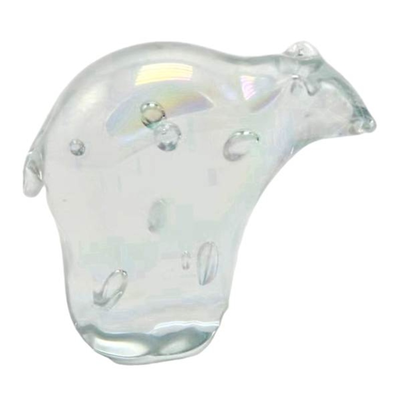 Tracey Boyd Clear Glass Bear Figurine, 4″