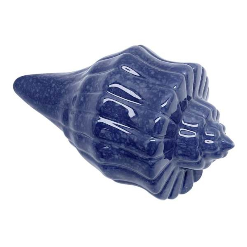 Ty Pennington Blue Ceramic Conch Figurine, 6″