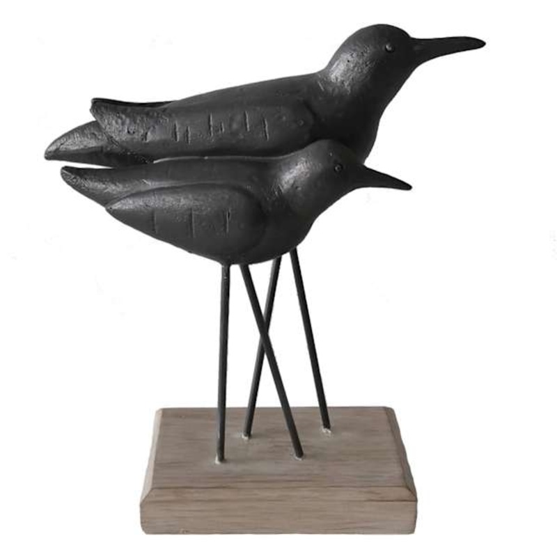Ty Pennington Grey Birds Figurine, 9.8″