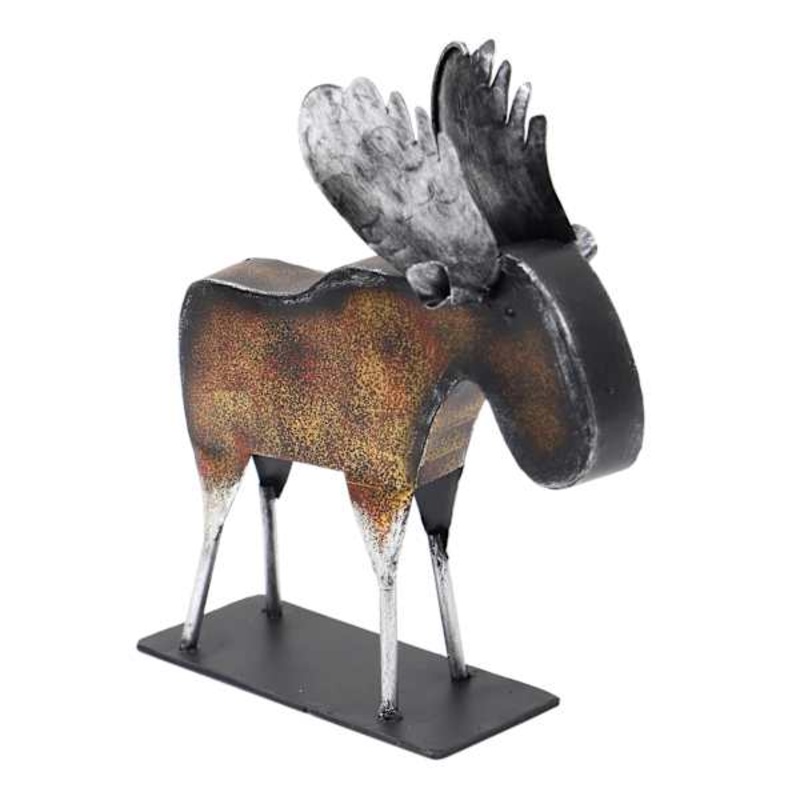 Ty Pennington Metal Moose Figurine, 9×10