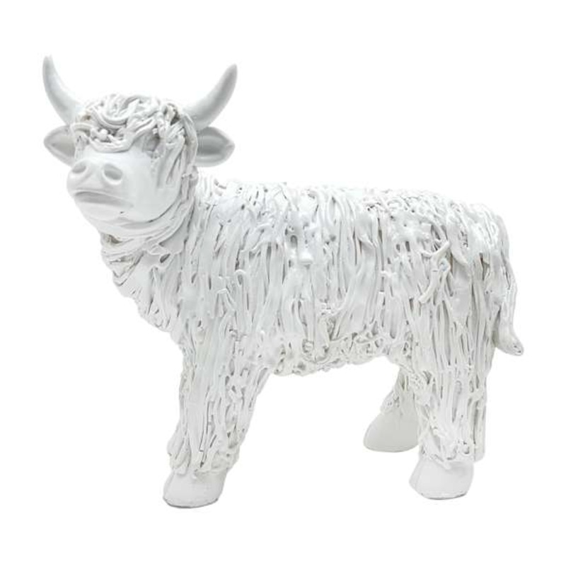 Ty Pennington White Highland Cow Figurine, 6.3″