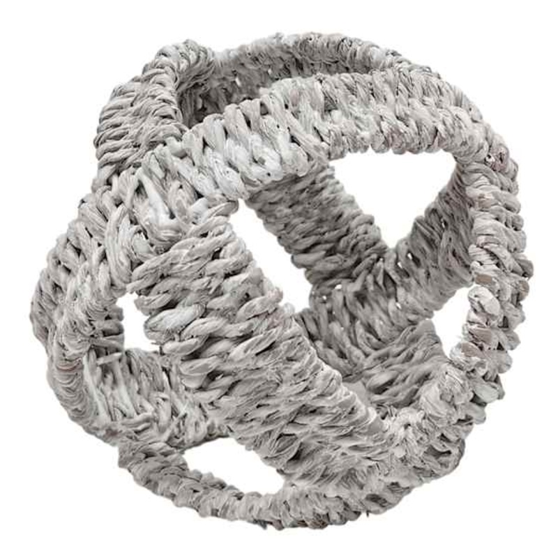 Ty Pennington White Seagrass Modern Orb, 5″