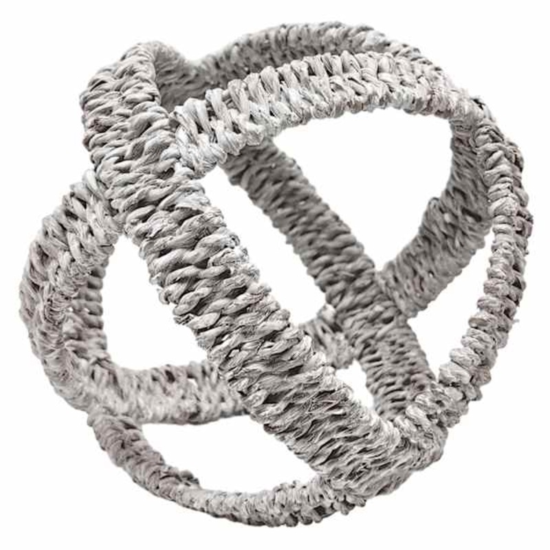 Ty Pennington White Seagrass Modern Orb, 7″
