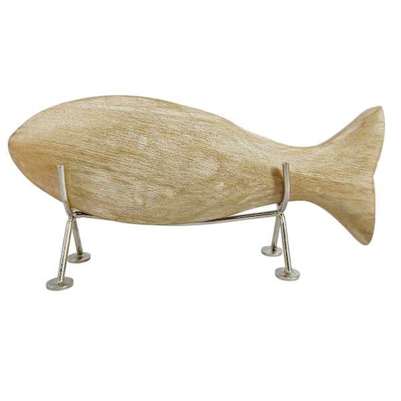 Ty Pennington Wood Fish on Stand, 4.7″