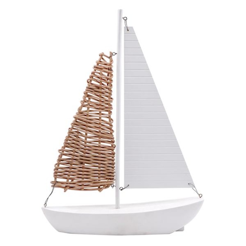 Ty Pennington Wooden Sailboat Table Decor, 15″